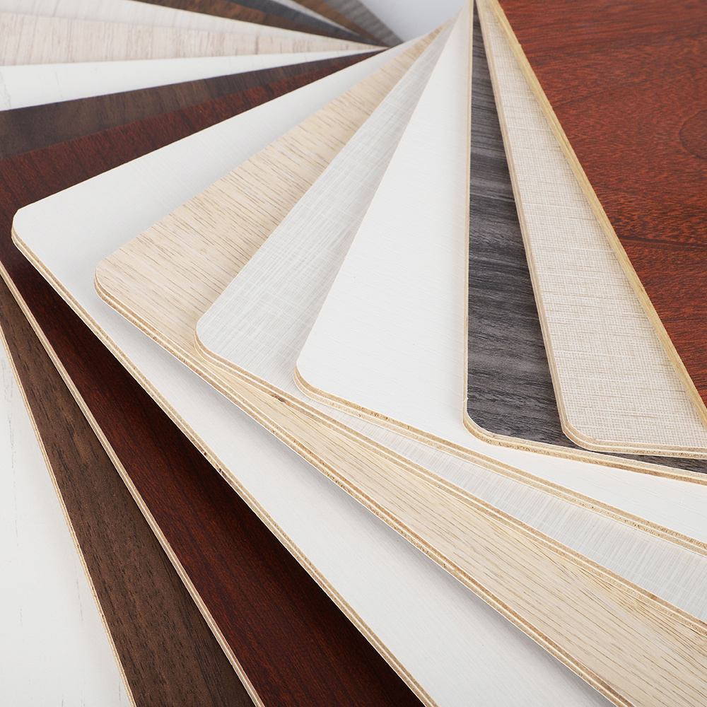 Wholesale Veneer Melamine Plywood Beautiful Melamine Paper Faced Plywood for Furniture