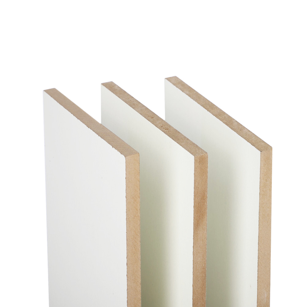 Top Grade White Melamine Film Face MDF Board 18mm Melamine Fiberboard for Decoration