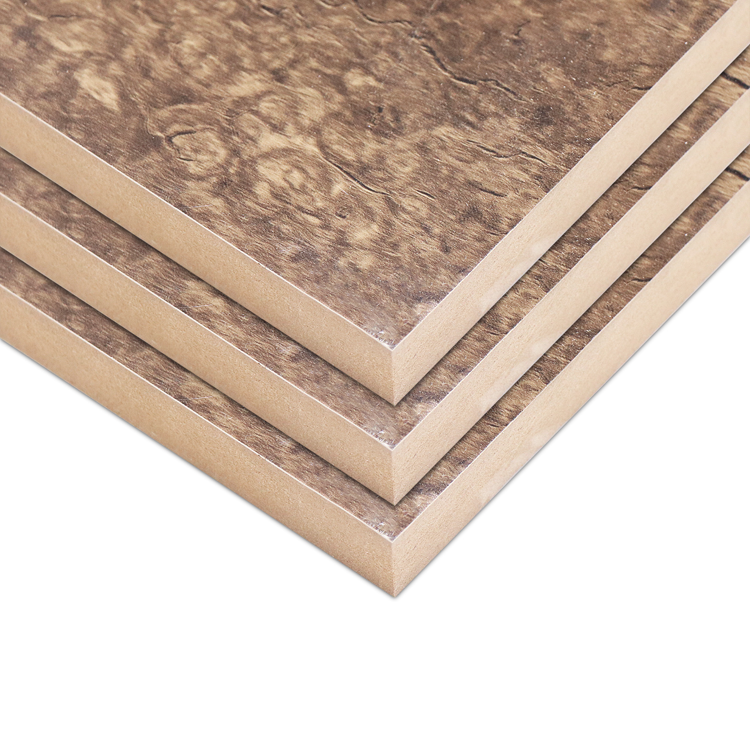 Melamine Stone-Grain Faced MDF Board Brown Faced Smooth MDF Board for Wall Panel