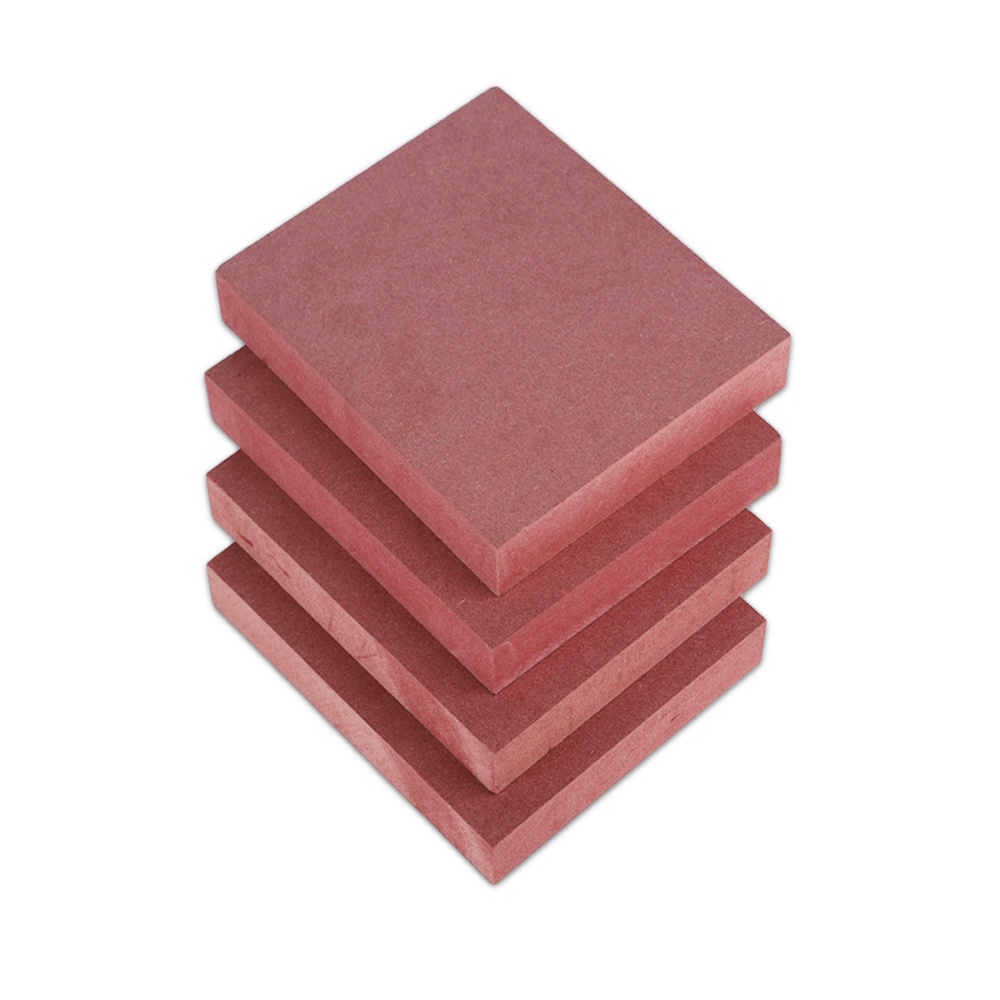 China High Quality Fire Proof MDF Board Red Laminated Fire Resistance MDF for Kitchen