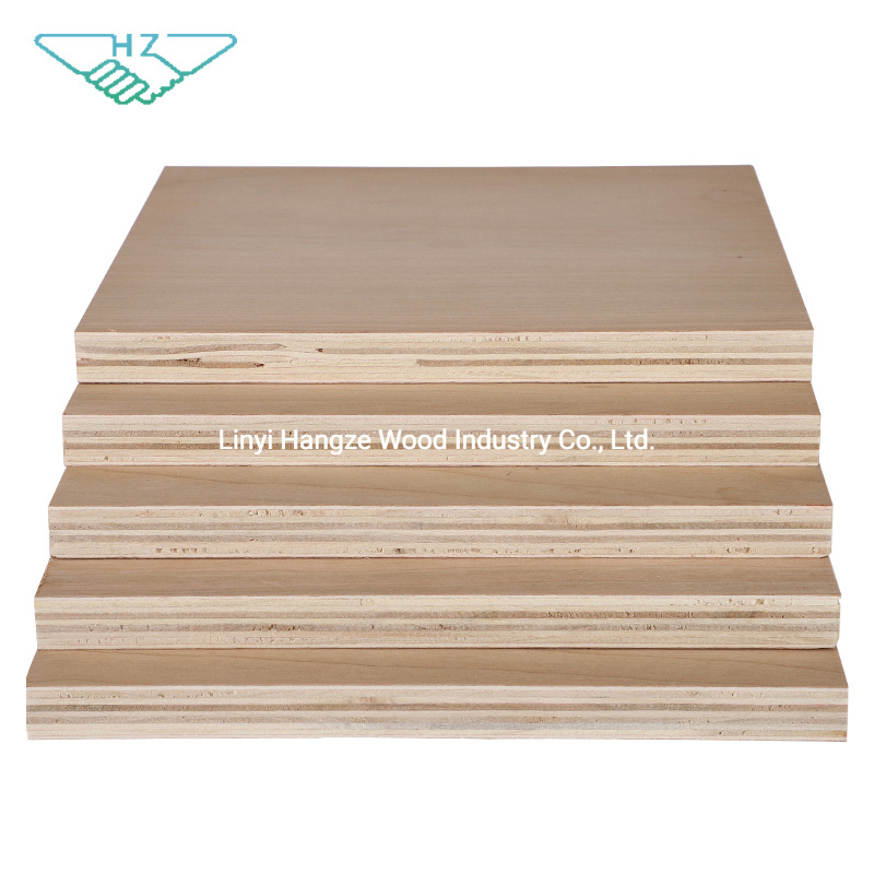 Linyi High Grade 12mm Commercial Red Cherry Wood Plywood