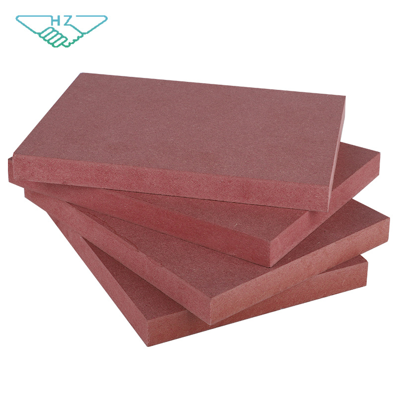 1220X2440mm 18mm Red Color Fire Rated Fireproof Fire Resistance MDF for Decoration